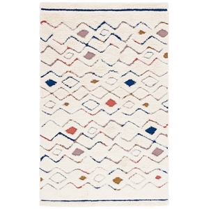 Safavieh Casablanca 8'-0&quot x 10'-0&quot Wool Hand Tufted Rug in Ivory / Rust