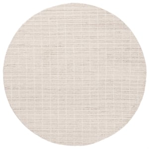 Safavieh Ebony 6' X 6' Round Wool Hand Tufted Rug in Ivory / Beige