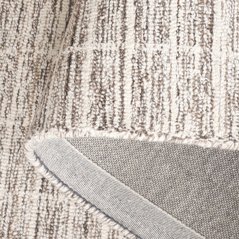 Safavieh Ebony 6' X 6' Round Wool Hand Tufted Rug in Ivory / Gray