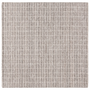 Safavieh Ebony 6' X 6' Square Wool Hand Tufted Rug in Ivory / Gray