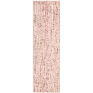 Safavieh Abstract 2'-3&quot x 10'-0&quot Wool Hand Tufted  Rug in Beige / Rust
