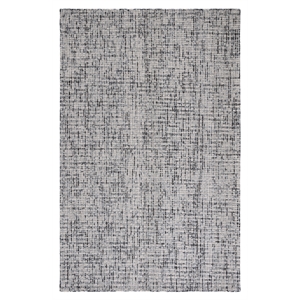 Safavieh Abstract 2'-0&quot x 3'-0&quot Wool Hand Tufted Rug in Dark Gray / Ivory