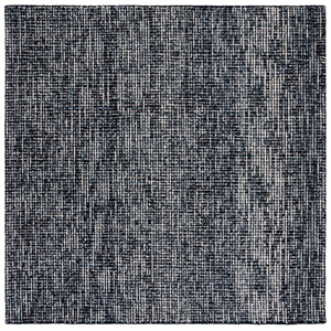 Safavieh Abstract 8'-0&quot x 8'-0&quot Square Wool Hand Tufted Rug in Black / Gray