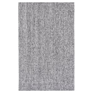 Safavieh Abstract 11'-0&quot x 15'-0&quot Wool Hand Tufted Rug in Black / Ivory