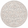 Safavieh Blossom 6' X 6' Round Wool Hand Tufted Rug in Gray / Ivory
