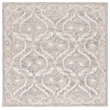 Safavieh Blossom 6' X 6' Square Wool Hand Tufted Rug in Gray / Ivory