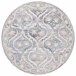 Safavieh Blossom 6' X 6' Wool Hand Tufted Rug in Blue / Ivory