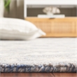 Safavieh Blossom 6' X 6' Square Wool Hand Tufted Rug in Blue / Ivory