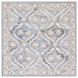 Safavieh Blossom 6' X 6' Square Wool Hand Tufted Rug in Blue / Ivory