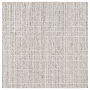 Safavieh Ebony 6' X 6' Square Wool Hand Tufted Rug in Gray / Ivory