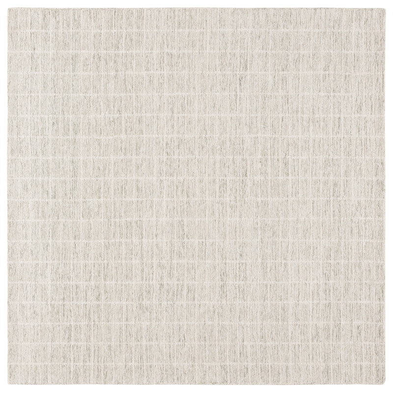 Safavieh Ebony 6' X 6'  Square Wool Hand Tufted Rug in Sage / Ivory