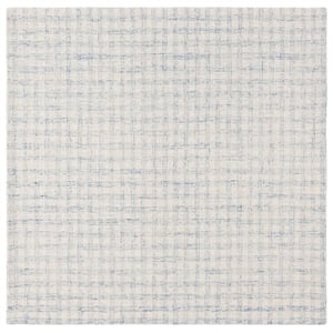 Safavieh Ebony 6' X 6' Square Wool Hand Tufted Rug in Blue / Ivory