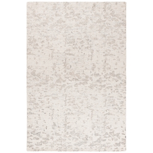 Safavieh Ebony 6' X 6' Square Wool Hand Tufted Rug in Ivory / Gray
