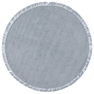 Safavieh Easy Care 3'-0&quot x 3'-0&quot Round Cotton Hand Tufted Rug in Blue
