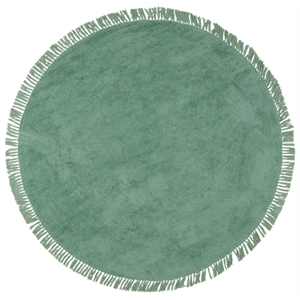 Safavieh Easy Care 4'-0&quot x 4'-0&quot Round Cotton Hand Tufted Rug in Green