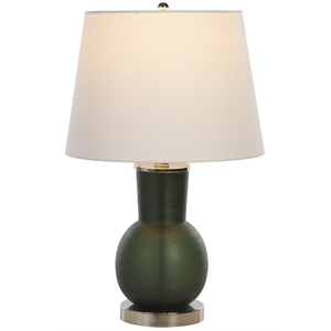safavieh nirav glass table lamp in green