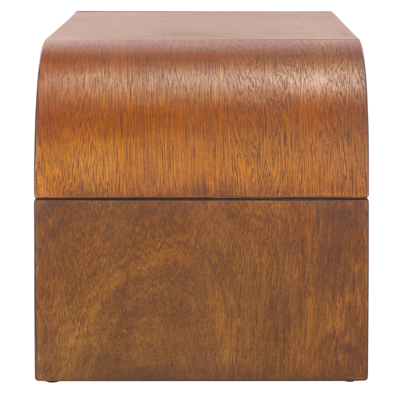 Safavieh Liasonya Wood Curved Coffee Table in Natural