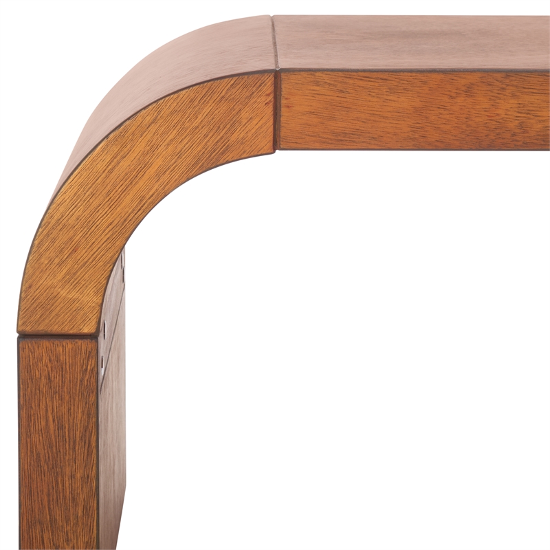 Safavieh Liasonya Wood Curved Coffee Table in Natural