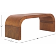 Safavieh Liasonya Wood Curved Coffee Table in Natural