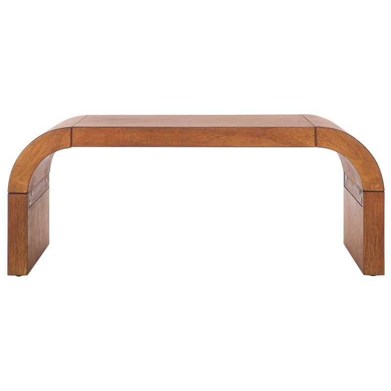 Safavieh Liasonya Wood Curved Coffee Table in Natural
