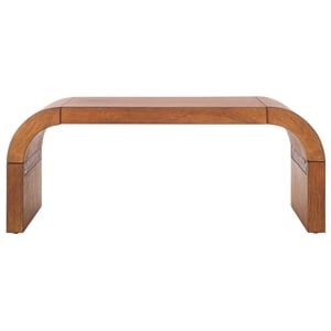Safavieh Liasonya Wood Curved Coffee Table in Natural
