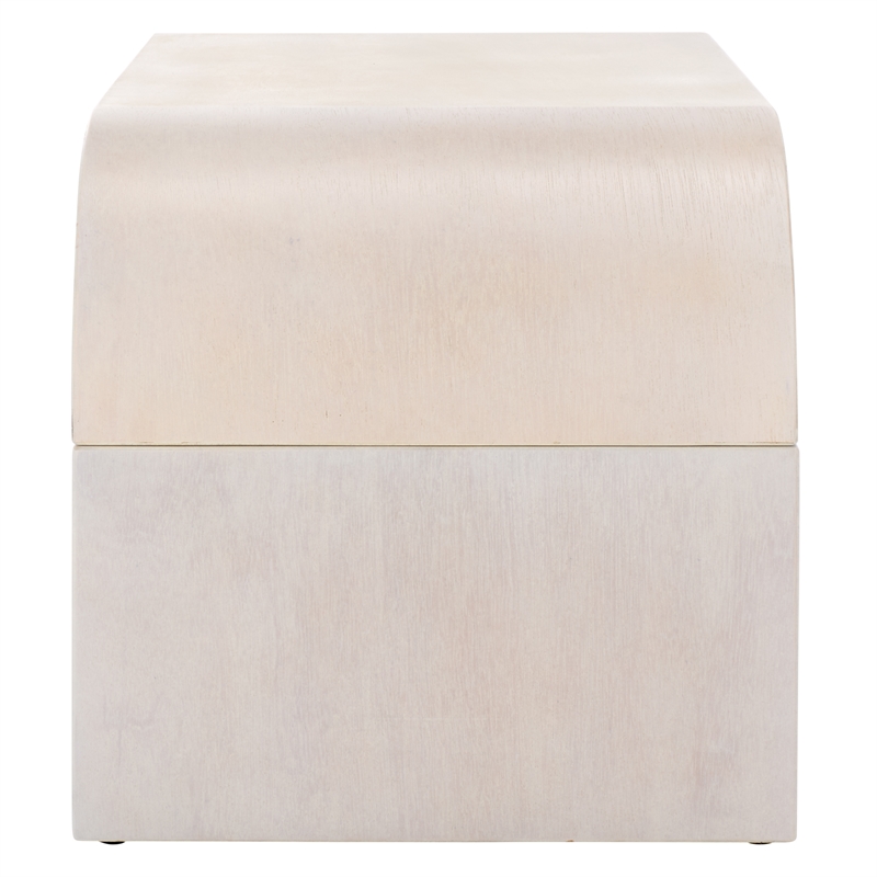 Safavieh Liasonya Wood Curved Coffee Table in White