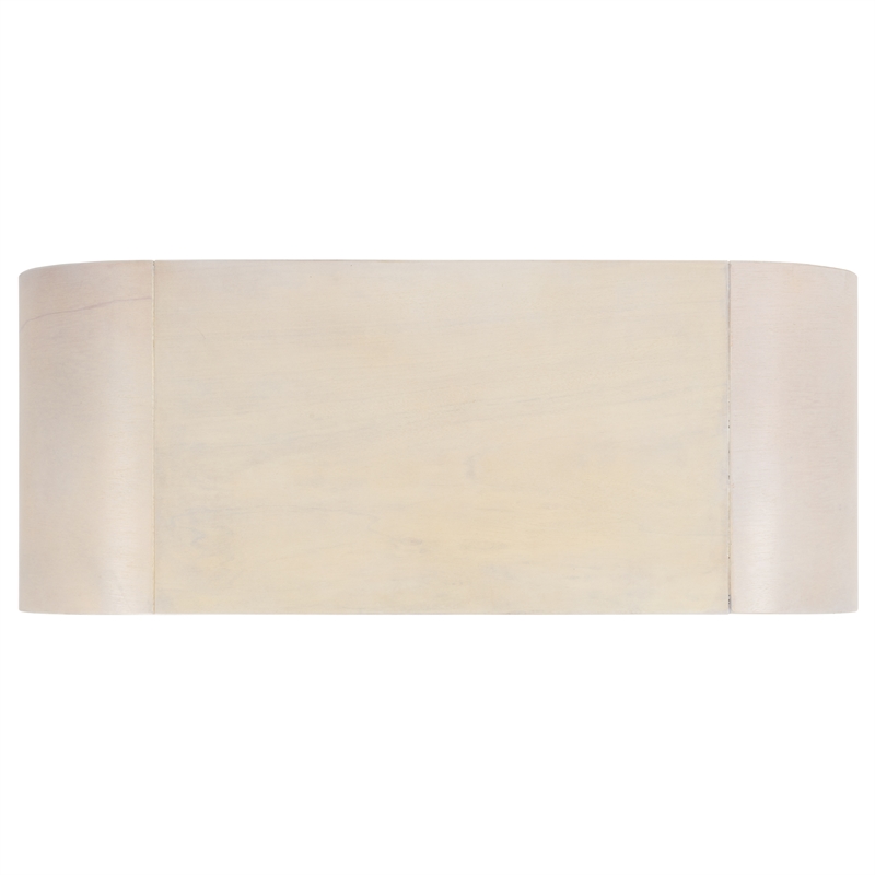 Safavieh Liasonya Wood Curved Coffee Table in White