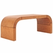Safavieh Liasonya Wood Curved Coffee Table in Natural