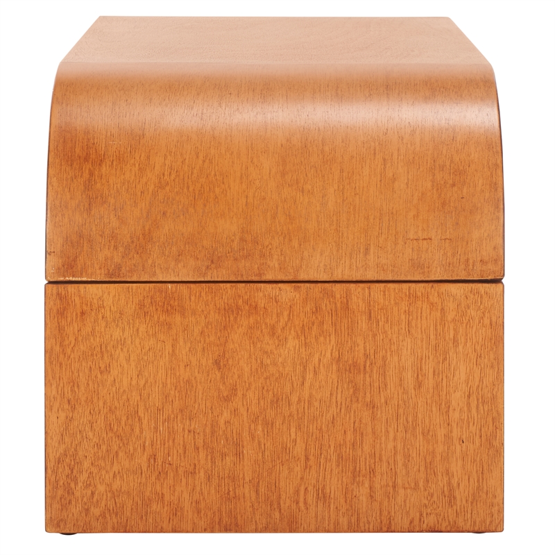 Safavieh Liasonya Wood Curved Coffee Table in Natural