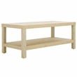 Safavieh Apis Raffia Wood 2 Shelf Coffee Table in Natural