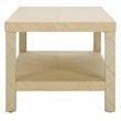 Safavieh Apis Raffia Wood 2 Shelf Coffee Table in Natural