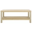 Safavieh Apis Raffia Wood 2 Shelf Coffee Table in Natural