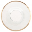 Safavieh Szabo Round Iron and Glass Accent Table in Gold / Clear