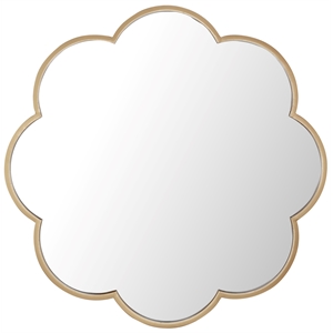 Safavieh Kessli Wood and Iron Mirror in Gold