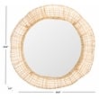 Safavieh Alia Wood and Iron Mirror in Natural