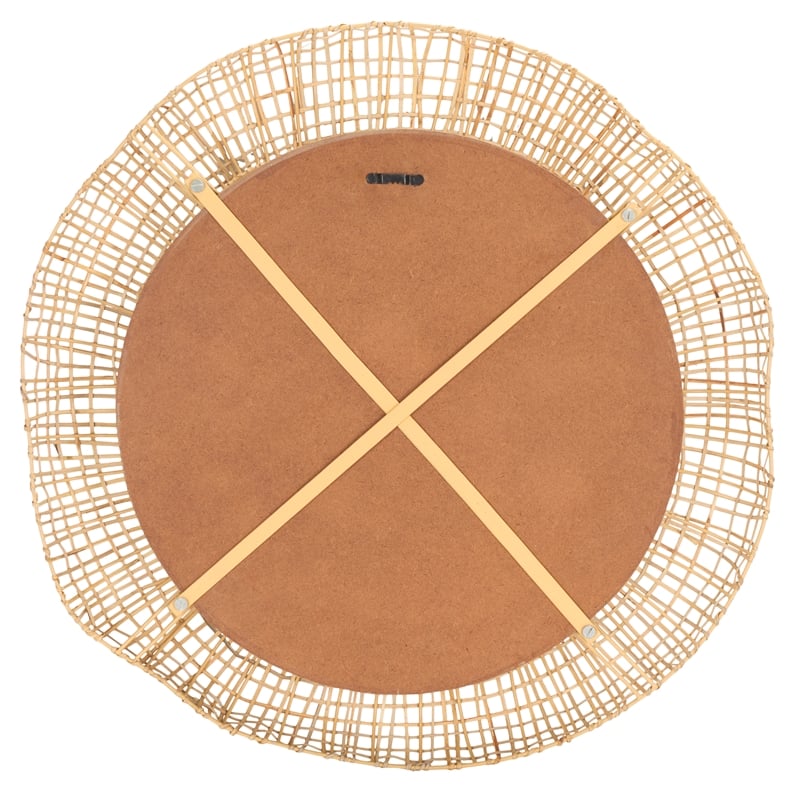 Safavieh Alia Wood and Iron Mirror in Natural