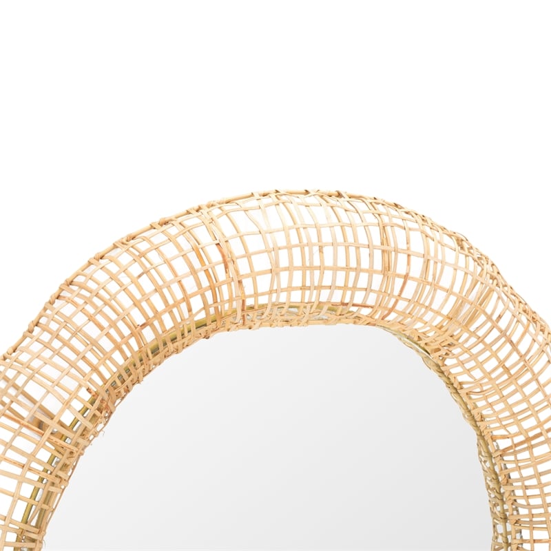 Safavieh Alia Wood and Iron Mirror in Natural