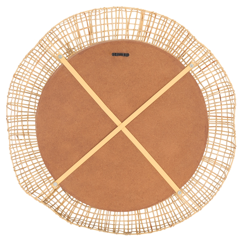 Safavieh Alia Wood and Iron Mirror in Natural