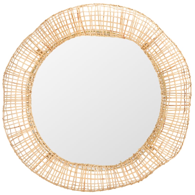 Safavieh Alia Wood and Iron Mirror in Natural