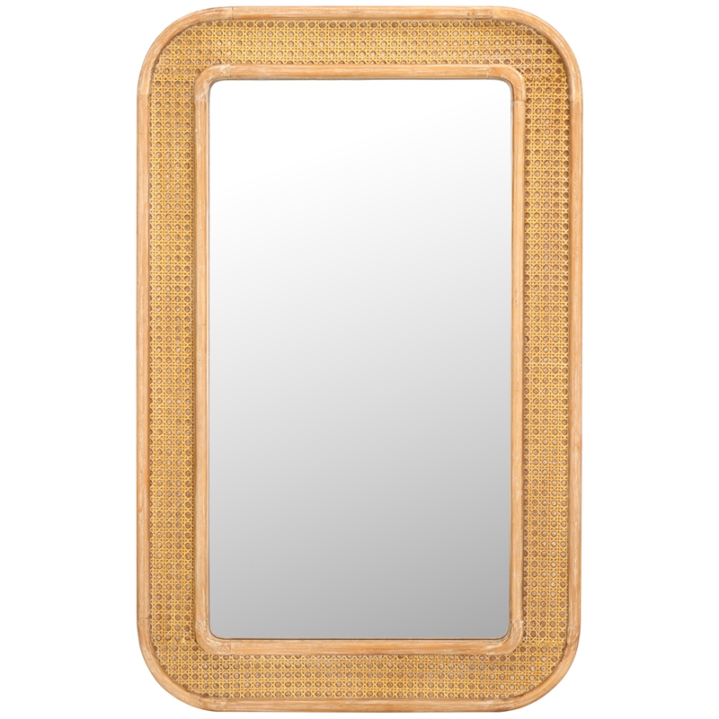 Safavieh Alessa Wood and Iron Mirror in Natural