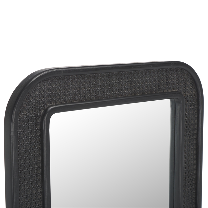 Safavieh Alessa Wood and Iron Mirror in Black