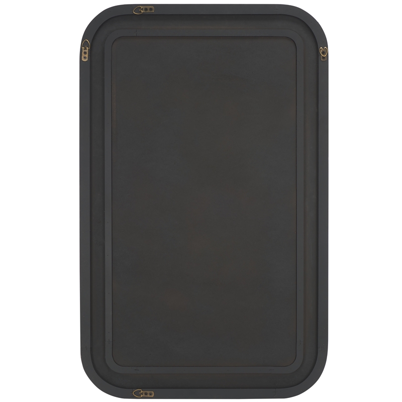 Safavieh Alessa Wood and Iron Mirror in Black