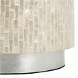 Safavieh Scarlett Round Solid Wood Accent Table in Natural / Silver
