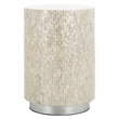 Safavieh Scarlett Round Solid Wood Accent Table in Natural / Silver