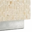 Safavieh Scarlett Square Solid Wood Accent Table in Natural / Silver