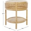 Safavieh Arvid Round Wood Accent Table in Natural