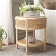 Safavieh Arvid Round Wood Accent Table in Natural