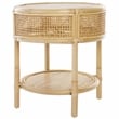 Safavieh Arvid Round Wood Accent Table in Natural