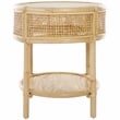 Safavieh Arvid Round Wood Accent Table in Natural