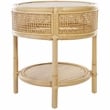 Safavieh Arvid Round Wood Accent Table in Natural